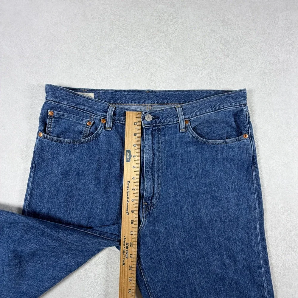 Levis Premium LOT 568 LOOSE STRAIGHT Big E Jeans Cotton Linen Denim Mens 36x32